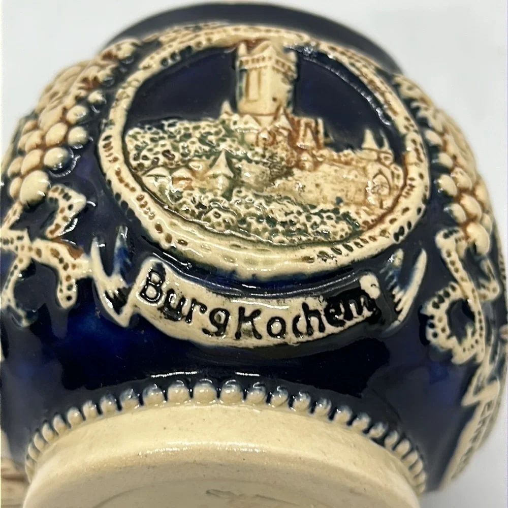 Vintage German mug Marzi Remy Stein Mug Ehrenburg Drachenfels set of 2